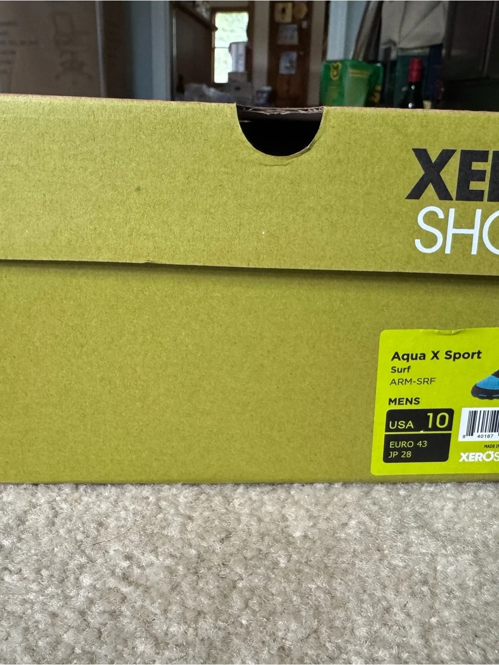 Xero Men’s Aqua X Sport Barefoot Water and Trail Running Shoes in Surf Size 10